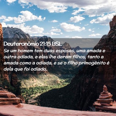 Picture 02 - Deuteronômio 21:15 BSL - Se um homem tem duas esposas, uma amada e outra - Bible Verse Picture