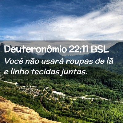 Picture 02 - Deuteronômio 22:11 BSL - Você não usará roupas de lã e linho tecidas - Bible Verse Picture
