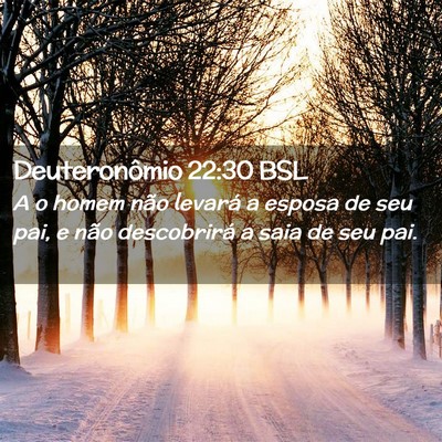 Picture 02 - Deuteronômio 22:30 BSL - A o homem não levará a esposa de seu pai, e - Bible Verse Picture