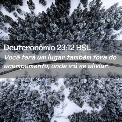 Picture 02 - Deuteronômio 23:12 BSL - Você terá um lugar também fora do acampamento, - Bible Verse Picture