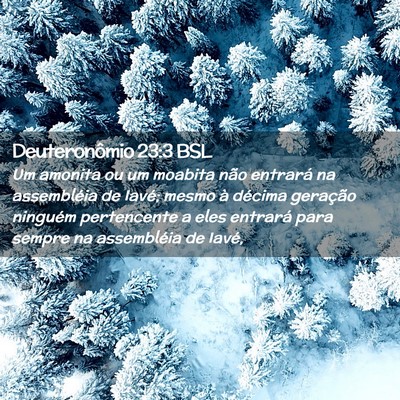 Picture 02 - Deuteronômio 23:3 BSL - Um amonita ou um moabita não entrará na - Bible Verse Picture