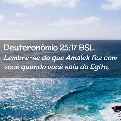 Picture 02 - Deuteronômio 25:17 BSL - Lembre-se do que Amalek fez com você quando - Bible Verse Picture