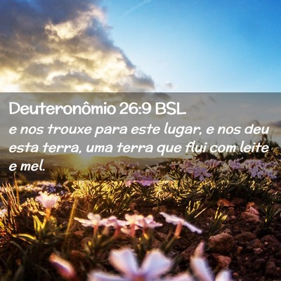Picture 02 - Deuteronômio 26:9 BSL - e nos trouxe para este lugar, e nos deu esta - Bible Verse Picture