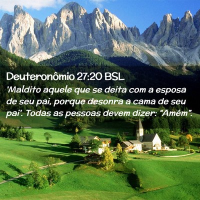 Picture 02 - Deuteronômio 27:20 BSL - 'Maldito aquele que se deita com a esposa de seu - Bible Verse Picture