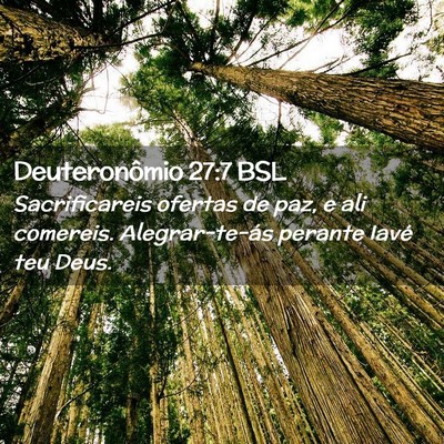 Picture 02 - Deuteronômio 27:7 BSL - Sacrificareis ofertas de paz, e ali comereis. - Bible Verse Picture