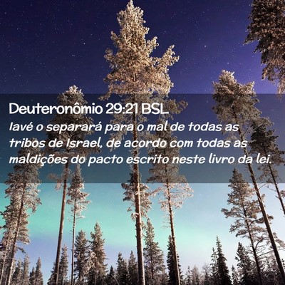 Picture 02 - Deuteronômio 29:21 BSL - Iavé o separará para o mal de todas as tribos - Bible Verse Picture