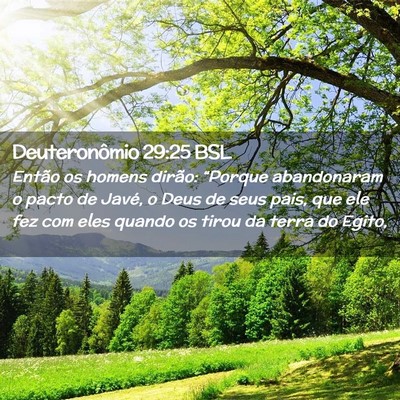 Picture 02 - Deuteronômio 29:25 BSL - Então os homens dirão: “Porque abandonaram o - Bible Verse Picture