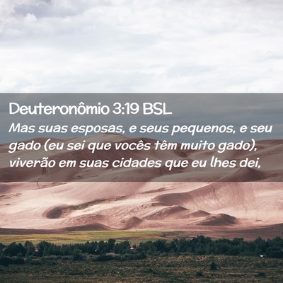 Picture 02 - Deuteronômio 3:19 BSL - Mas suas esposas, e seus pequenos, e seu gado (eu - Bible Verse Picture