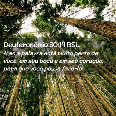 Picture 02 - Deuteronômio 30:14 BSL - Mas a palavra está muito perto de você, em sua - Bible Verse Picture