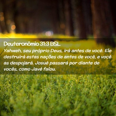 Picture 02 - Deuteronômio 31:3 BSL - Yahweh, seu próprio Deus, irá antes de você. - Bible Verse Picture