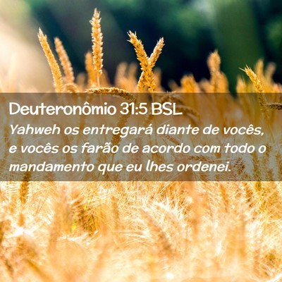 Picture 02 - Deuteronômio 31:5 BSL - Yahweh os entregará diante de vocês, e vocês - Bible Verse Picture