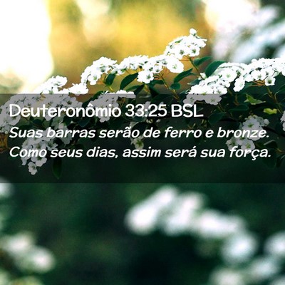 Picture 02 - Deuteronômio 33:25 BSL - Suas barras serão de ferro e bronze. Como seus - Bible Verse Picture