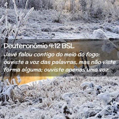 Picture 02 - Deuteronômio 4:12 BSL - Javé falou contigo do meio do fogo: ouviste a - Bible Verse Picture