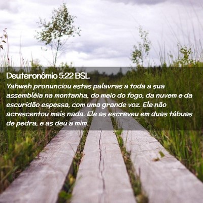 Picture 02 - Deuteronômio 5:22 BSL - Yahweh pronunciou estas palavras a toda a sua - Bible Verse Picture