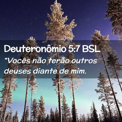 Picture 02 - Deuteronômio 5:7 BSL - “Vocês não terão outros deuses diante de - Bible Verse Picture