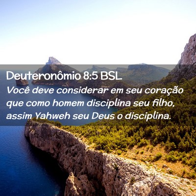 Picture 02 - Deuteronômio 8:5 BSL - Você deve considerar em seu coração que como - Bible Verse Picture