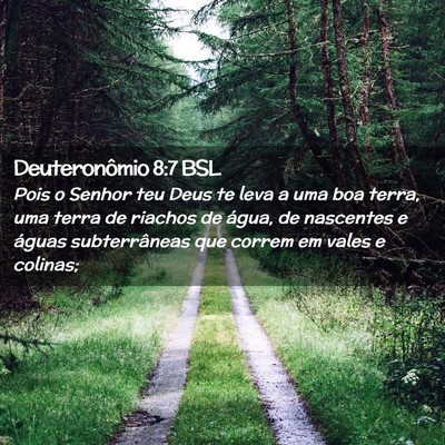 Picture 02 - Deuteronômio 8:7 BSL - Pois o Senhor teu Deus te leva a uma boa terra, - Bible Verse Picture