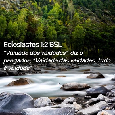 Picture 02 - Eclesiastes 1:2 BSL - “Vaidade das vaidades”, diz o pregador; - Bible Verse Picture