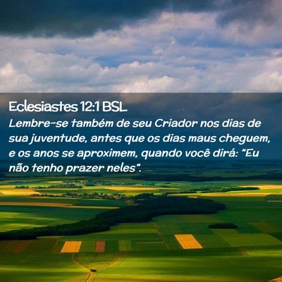 Picture 02 - Eclesiastes 12:1 BSL - Lembre-se também de seu Criador nos dias de sua - Bible Verse Picture