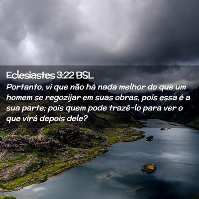 Picture 02 - Eclesiastes 3:22 BSL - Portanto, vi que não há nada melhor do que um - Bible Verse Picture