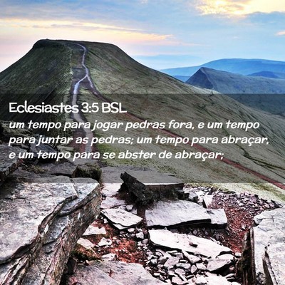 Picture 02 - Eclesiastes 3:5 BSL - um tempo para jogar pedras fora, e um tempo para - Bible Verse Picture