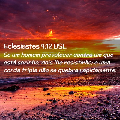Picture 02 - Eclesiastes 4:12 BSL - Se um homem prevalecer contra um que está - Bible Verse Picture