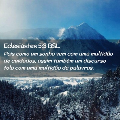 Picture 02 - Eclesiastes 5:3 BSL - Pois como um sonho vem com uma multidão de - Bible Verse Picture