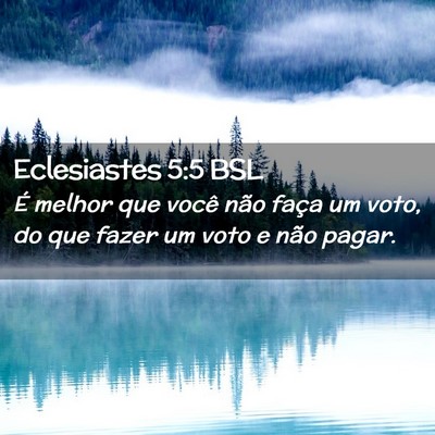 Picture 02 - Eclesiastes 5:5 BSL - É melhor que você não faça um voto, do que - Bible Verse Picture