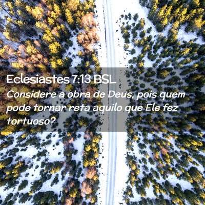 Picture 02 - Eclesiastes 7:13 BSL - Considere a obra de Deus, pois quem pode tornar - Bible Verse Picture