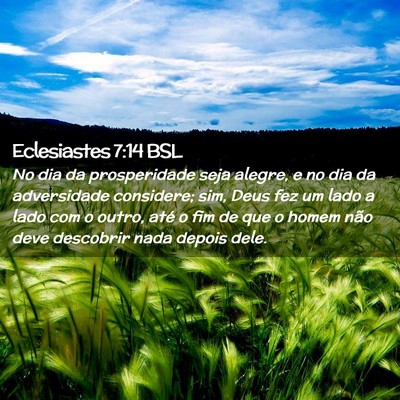 Picture 02 - Eclesiastes 7:14 BSL - No dia da prosperidade seja alegre, e no dia da - Bible Verse Picture