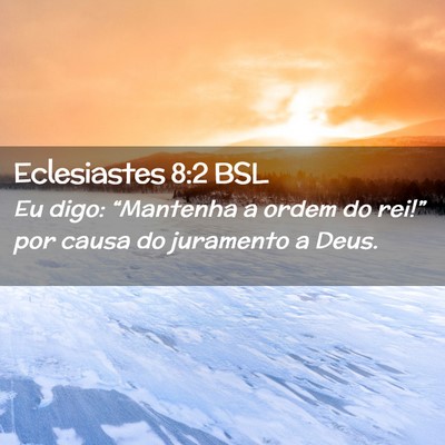 Picture 02 - Eclesiastes 8:2 BSL - Eu digo: “Mantenha a ordem do rei!” por causa - Bible Verse Picture