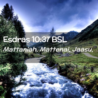Picture 02 - Esdras 10:37 BSL - Mattaniah, Mattenai, - Bible Verse Picture
