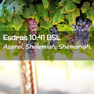 Picture 02 - Esdras 10:41 BSL - Azarel, Shelemiah, - Bible Verse Picture