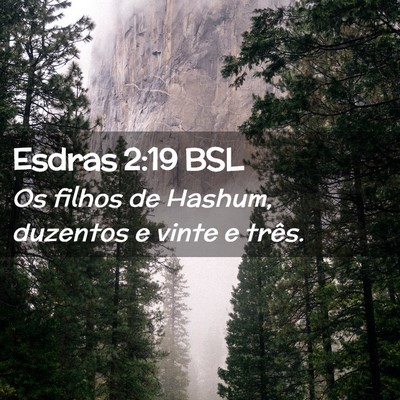 Picture 02 - Esdras 2:19 BSL - Os filhos de Hashum, duzentos e vinte e - Bible Verse Picture