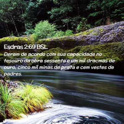 Picture 02 - Esdras 2:69 BSL - Deram de acordo com sua capacidade no tesouro da - Bible Verse Picture
