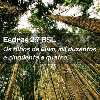 Picture 02 - Esdras 2:7 BSL - Os filhos de Elam, mil duzentos e cinqüenta e - Bible Verse Picture
