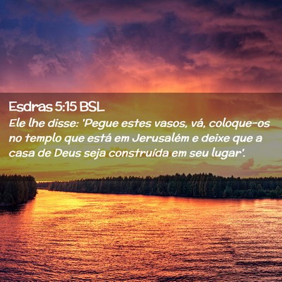 Picture 02 - Esdras 5:15 BSL - Ele lhe disse: 'Pegue estes vasos, vá, - Bible Verse Picture