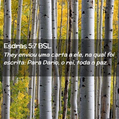 Picture 02 - Esdras 5:7 BSL - They enviou uma carta a ele, na qual foi escrita: - Bible Verse Picture