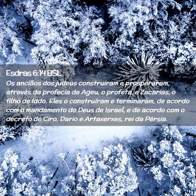 Picture 02 - Esdras 6:14 BSL - Os anciãos dos judeus construíram e - Bible Verse Picture