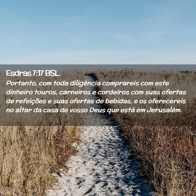 Picture 02 - Esdras 7:17 BSL - Portanto, com toda diligência comprareis com - Bible Verse Picture