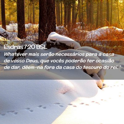 Picture 02 - Esdras 7:20 BSL - Whatever mais serão necessários para a casa de - Bible Verse Picture