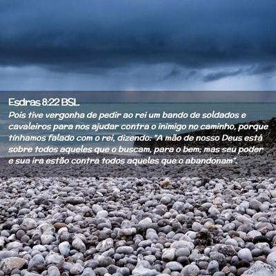 Picture 02 - Esdras 8:22 BSL - Pois tive vergonha de pedir ao rei um bando de - Bible Verse Picture