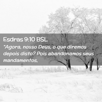Picture 02 - Esdras 9:10 BSL - “Agora, nosso Deus, o que diremos depois disto? - Bible Verse Picture