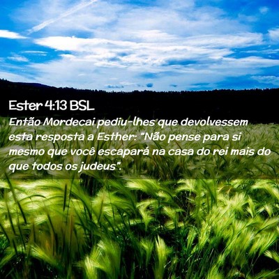 Picture 02 - Ester 4:13 BSL - Então Mordecai pediu-lhes que devolvessem esta - Bible Verse Picture