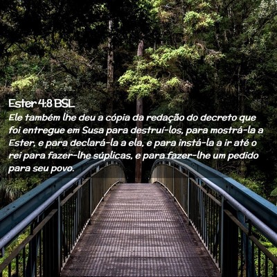 Picture 02 - Ester 4:8 BSL - Ele também lhe deu a cópia da redação do - Bible Verse Picture