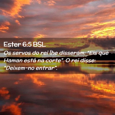Picture 02 - Ester 6:5 BSL - Os servos do rei lhe disseram: “Eis que Haman - Bible Verse Picture