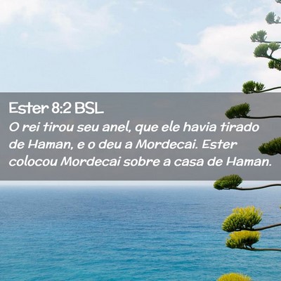 Picture 02 - Ester 8:2 BSL - O rei tirou seu anel, que ele havia tirado de - Bible Verse Picture