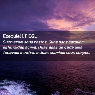 Picture 02 - Ezequiel 1:11 BSL - Such eram seus rostos. Suas asas estavam - Bible Verse Picture