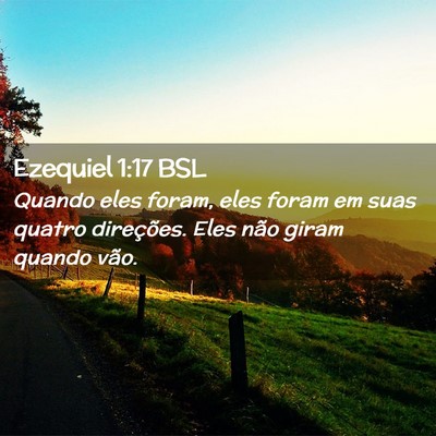 Picture 02 - Ezequiel 1:17 BSL - Quando eles foram, eles foram em suas quatro - Bible Verse Picture