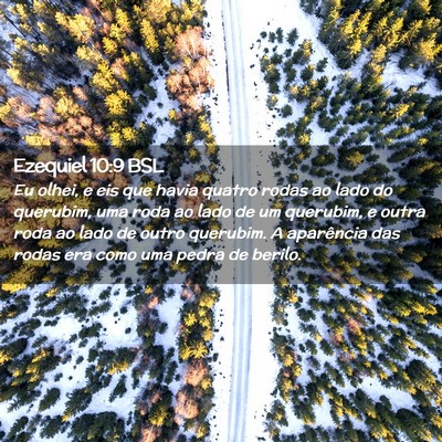 Picture 02 - Ezequiel 10:9 BSL - Eu olhei, e eis que havia quatro rodas ao lado do - Bible Verse Picture